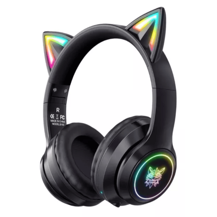 Headset Bluetooth Orelha de Gato - Fone de Ouvido Gaming